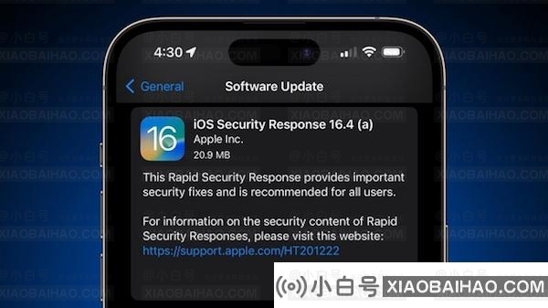 苹果为iOS 16.4/macOS 13.3 Beta 2用户发布快速安全响应更新