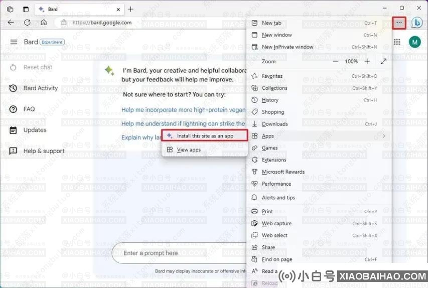 如何在Windows 11上安装Google Bard作为应用？-小白号