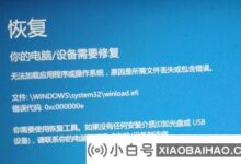如何修复win10 0xc000000e分区的启动?_小白号