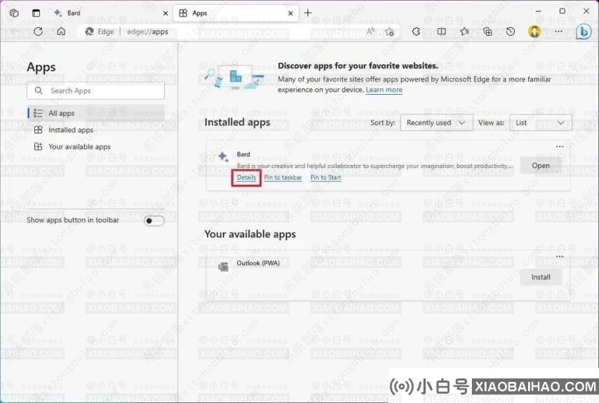 如何在Windows 11上安装Google Bard作为应用？-小白号