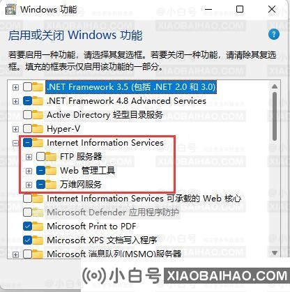 windows11如何安装IIS？windows11 is安装步骤(windows11安装教程)-小白号