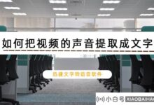 如何将视频中的语音转换成文字?从视频中提取语音到文本的教程(如何从视频中提取语音到文本)_小白号