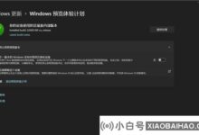 Windows11预览体验计划无法选择频道的解决方案(windows预览体验计划应该选择哪个频道)。_小白号