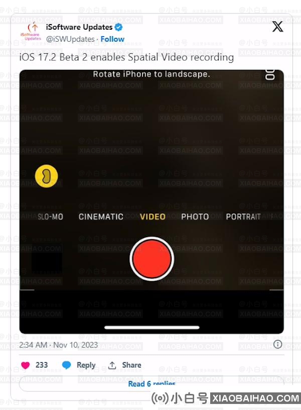 Apple版本iOS 17.2 Beta 2：iPhone 15 Pro Series支持拍摄太空视频-小白号