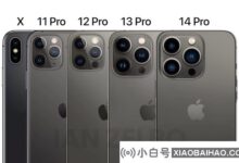iPhone X到iPhone 14后视对比图:五年越来越大越来越厚。_小白号